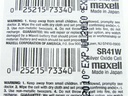 Maxell 392 SR41W 1.55V Silver Oxide Micro Coin Battery 1PC