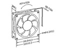 [FA12TMBH3G] Top Motor 120mm x 38.5mm Double Ball Bearing High RPM 3pin