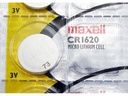 [BALCMA1620R] Maxell CR1620 Lithium Coin Cell Battery qty 1, Blister Pack