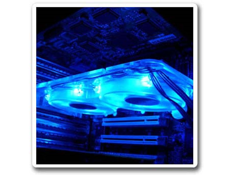 Vantec SP-FC70-BL UV LED Blue Spectrum Fan Card