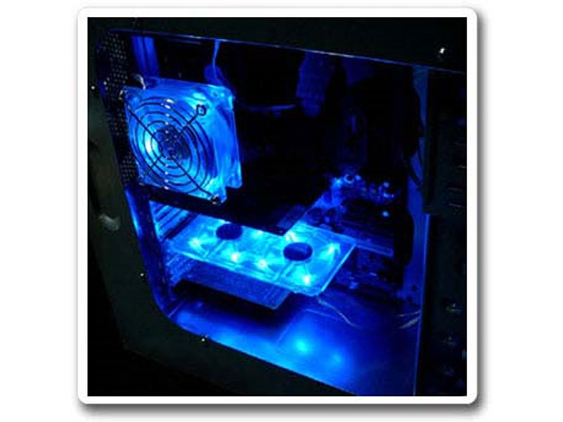 Vantec SP-FC70-BL UV LED Blue Spectrum Fan Card