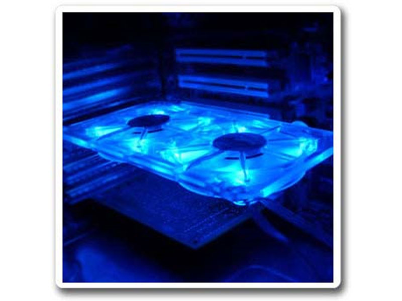 Vantec SP-FC70-BL UV LED Blue Spectrum Fan Card