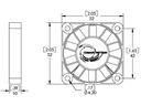 CR Fan GDA5210-12BB 52mm x 10mm Ball Bearing High RPM 3 wire