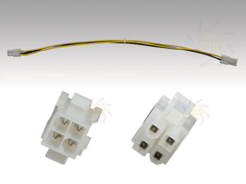 [CBPO014PE] P4 12V Power Extension Cable 12in 4pin square Male to Female