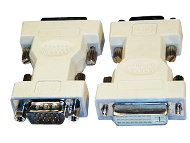 [CBAD01DVMFW] Adapter Cable DVI Analog Female to HD15 Male WHITE