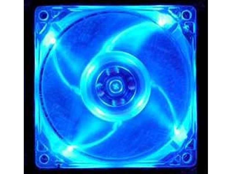 [FA80014LB3] Blue Quad LED 80mm Lighted Fan, 3pin/4pin Power