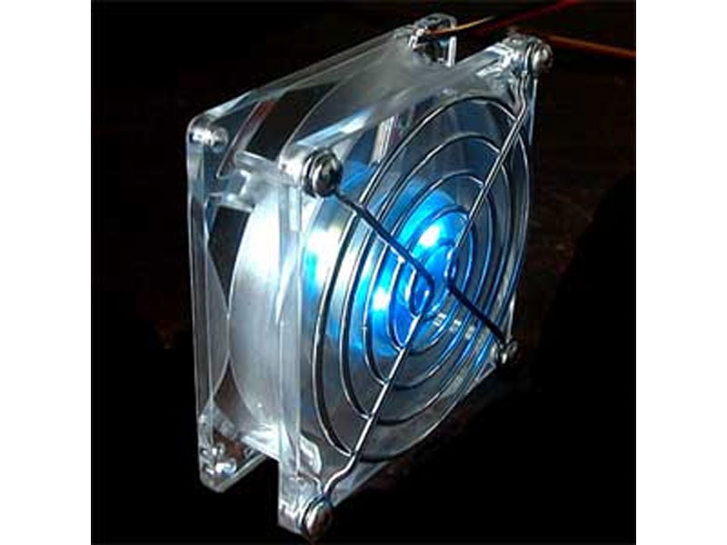 [FA80014LB43] Crystal Clear 4 Blue LED 80mm Case Fan Retail Box