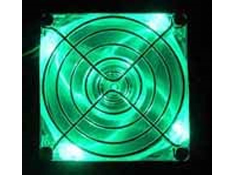 [FA80014LG] Green Quad LED 80mm Lighted Fan Retail Box