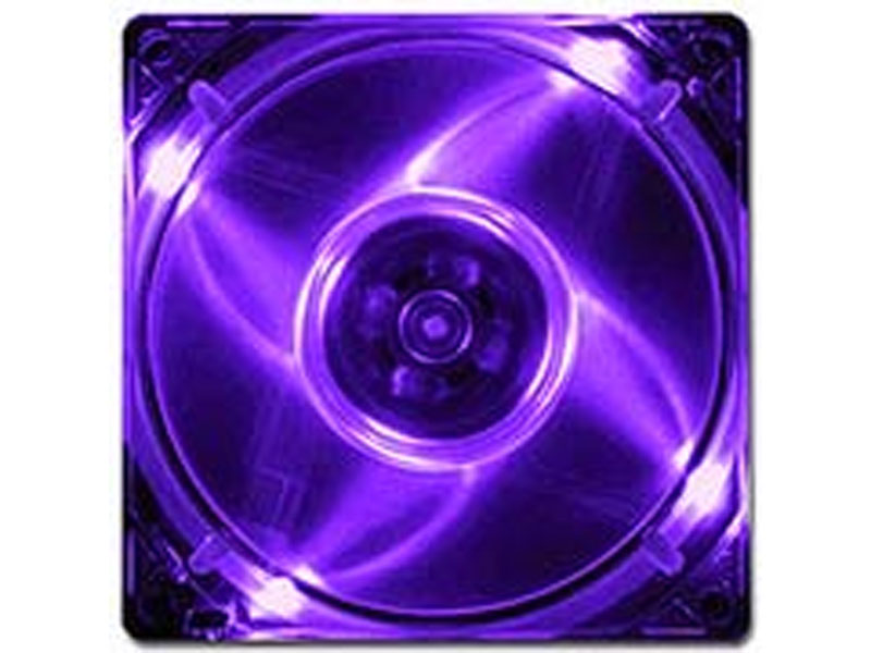 [FA80014LP] Purple Quad LED 80mm Lighted Fan, 3pin/4pin Power, Retail Bo