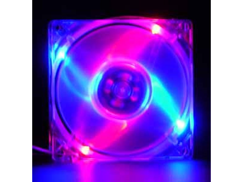 [FA80014LRB] Red/Blue Quad LED Crystal 80mm Case Fan Retail Box