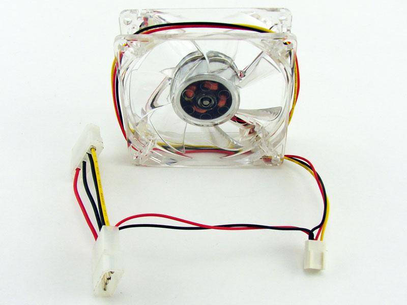 [FA80PT4LB] Blue Quad LED 80mm Lighted Fan, 3pin / 4pin Combo Power