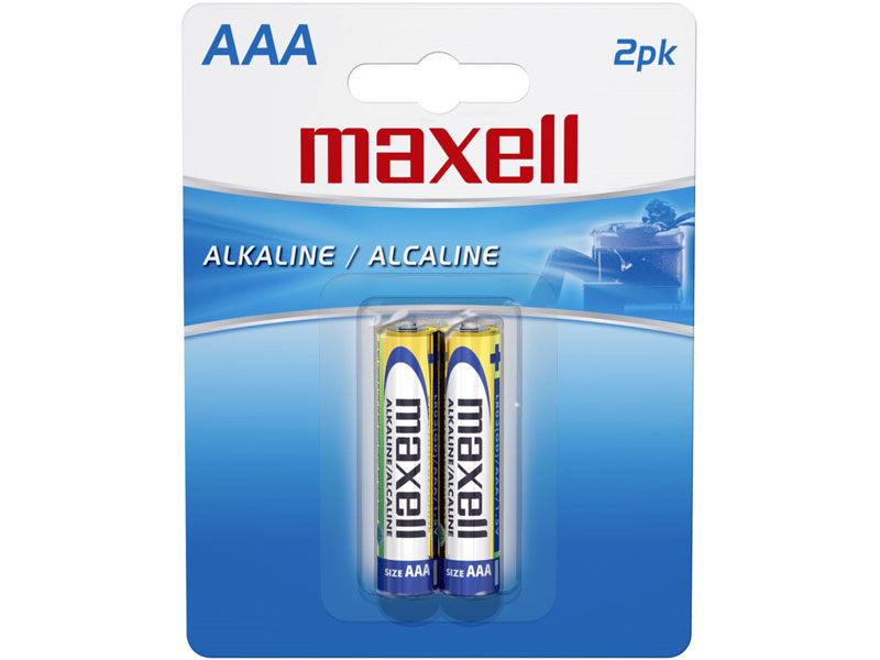 [BAALMAAAA2] Maxell Alkaline Battery AAA 2pk Retail