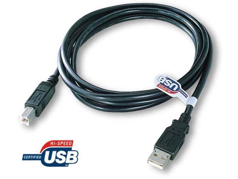 [CBUS0115BK] 15 ft BLACK USB2 Cable A-Male to B-Male 15 ft BLACK