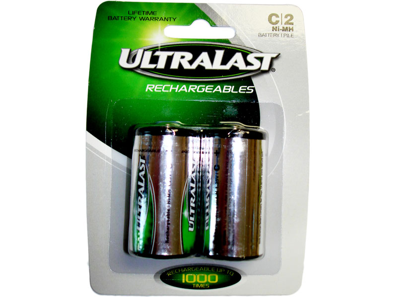 [BAREUL2C] Ultralast UL2C 2 pack size C NiMH Recharbeable Battery