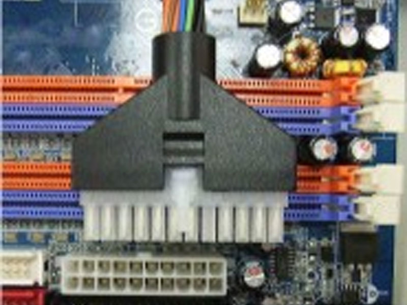 24pin ATX Power Supply Female Connector Boot Cover, Black