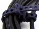 Rubber Cable Strap Tie, Attachable Cord Keeper, Dark Blue