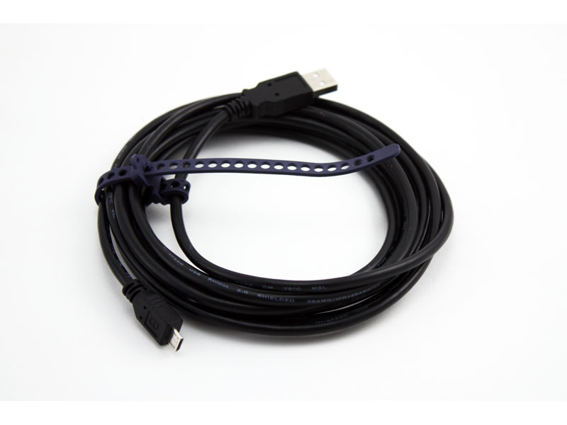 Rubber Cable Strap Tie, Attachable Cord Keeper, Dark Blue