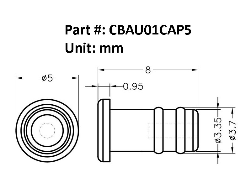 CBAU01CAP5 Dimensional Drawing