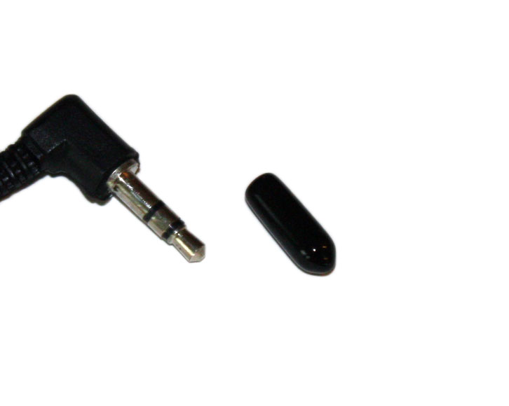 [CBAU01CAPC] 3.5mm Audio Male Cable End Cover Cap, Soft PVC, Black