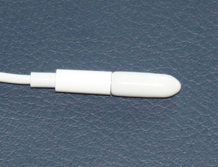 3.5mm Audio Male Cable End Cover Cap, Soft PVC, White