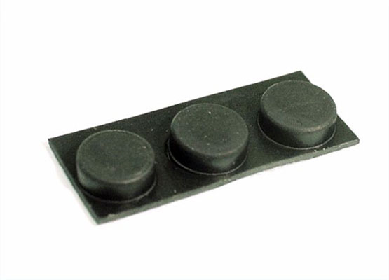 [RFBB1852B] Rubber Round Bumper Foot, 18mm Diameter x 5.2mm Height, Black, Peel-and-Stick Adhesive