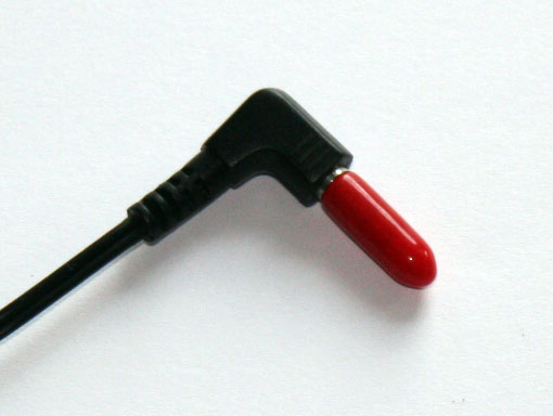 3.5mm Audio Male Cable End Cover Cap, Soft PVC, Red