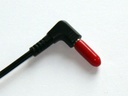 3.5mm Audio Male Cable End Cover Cap, Soft PVC, Red