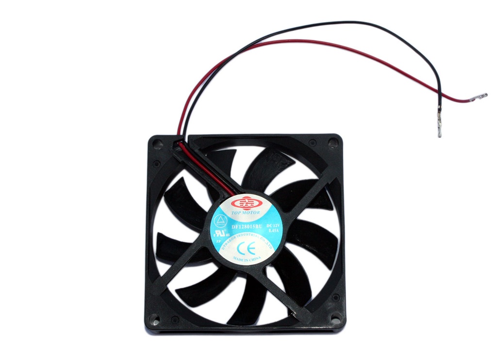 [FA80TM15BUT] Top Motor Fan 80mm x 15mm Double Ball Bearing Ultra 4k RPM 2 Wire, Bare Terminals